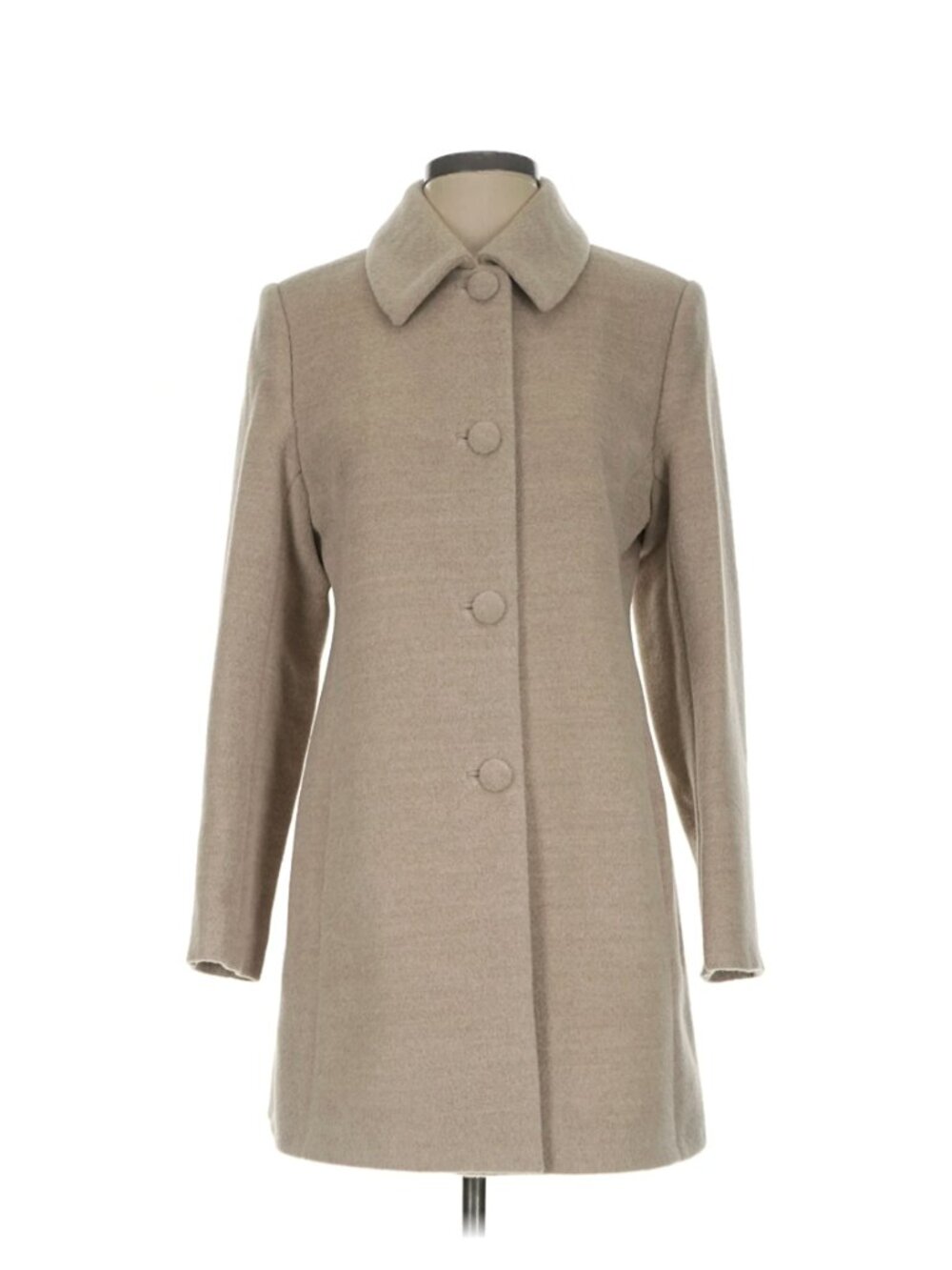 All Alpaca Peruvian Baby Alpaca Wool Blend Single Breasted Coat S